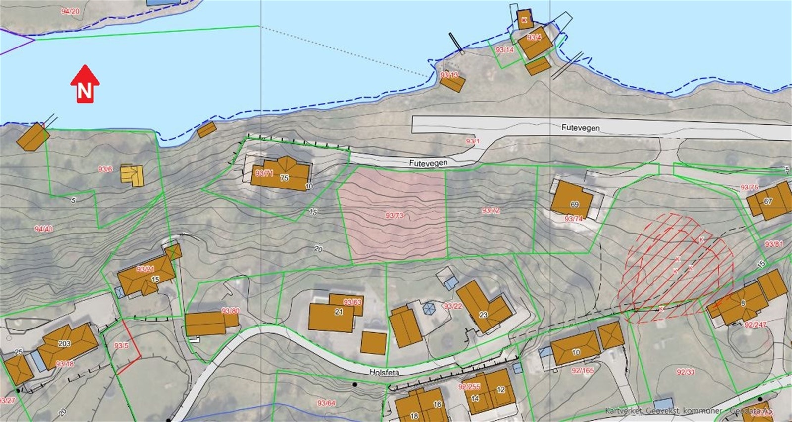 Eiendomskart med grenser Galleribilde