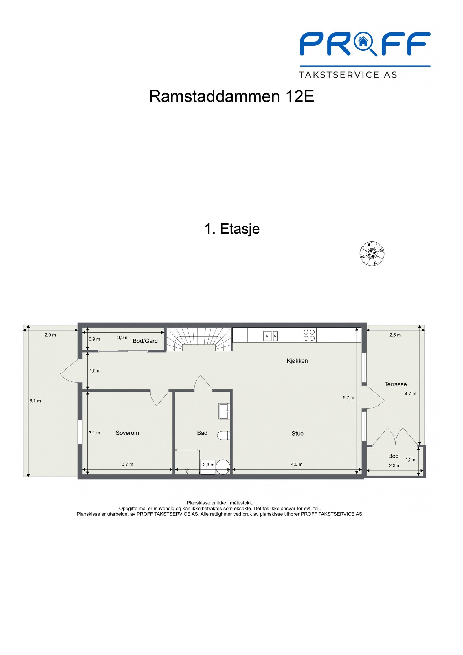 Plantegning 1. etasje Galleribilde