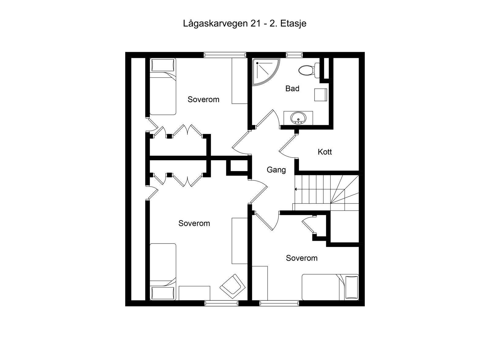 Plantegning 2. etasje Galleribilde