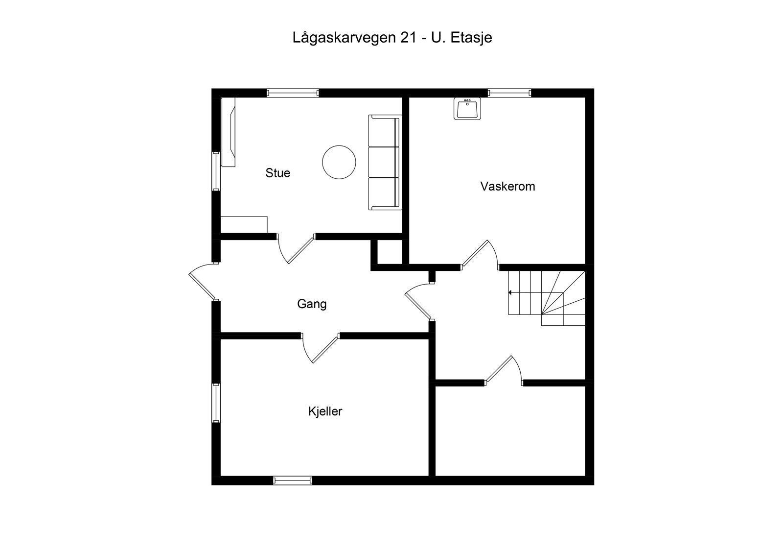Plantegning kjeller Galleribilde