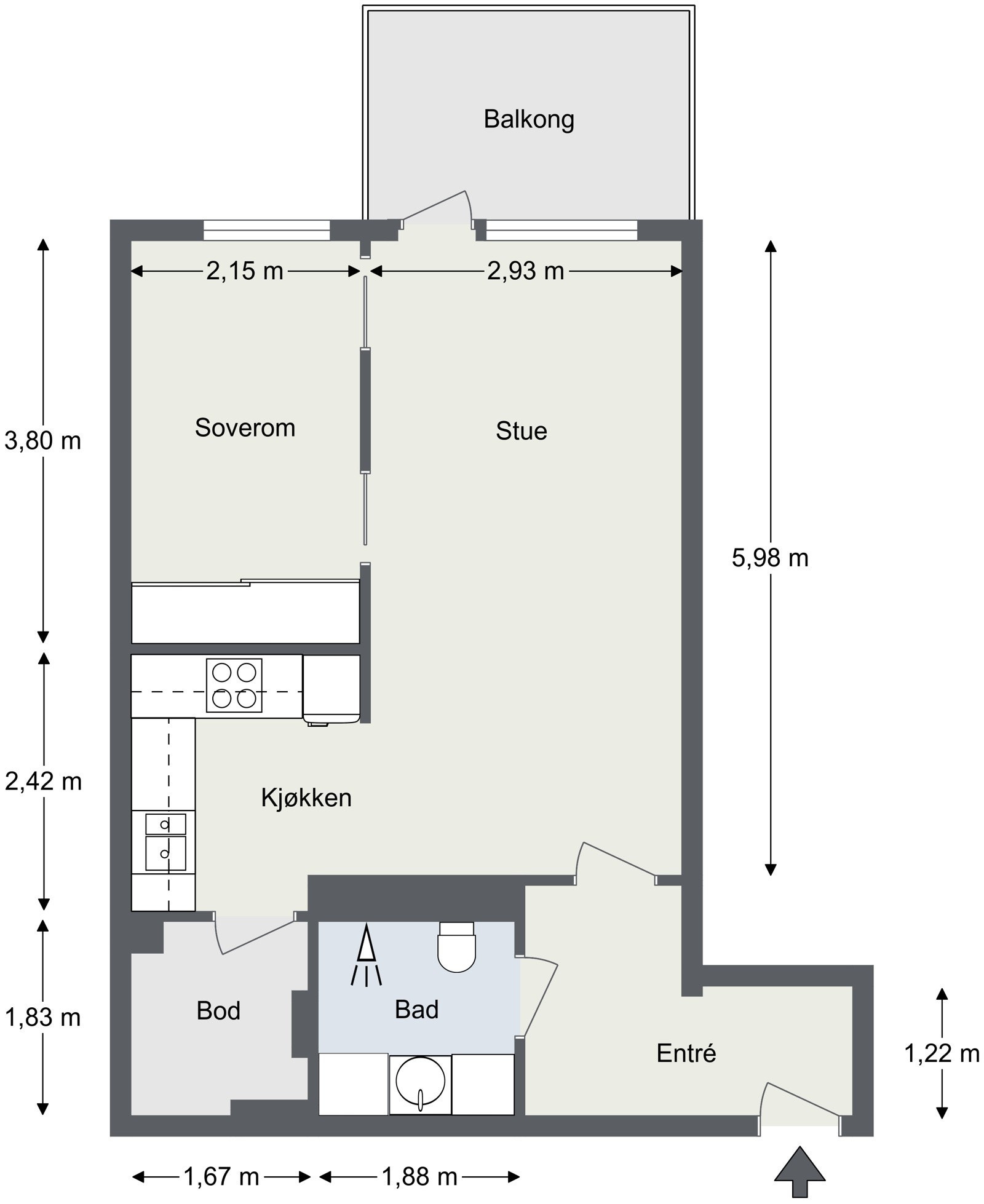Plantegning snr. 203 Galleribilde