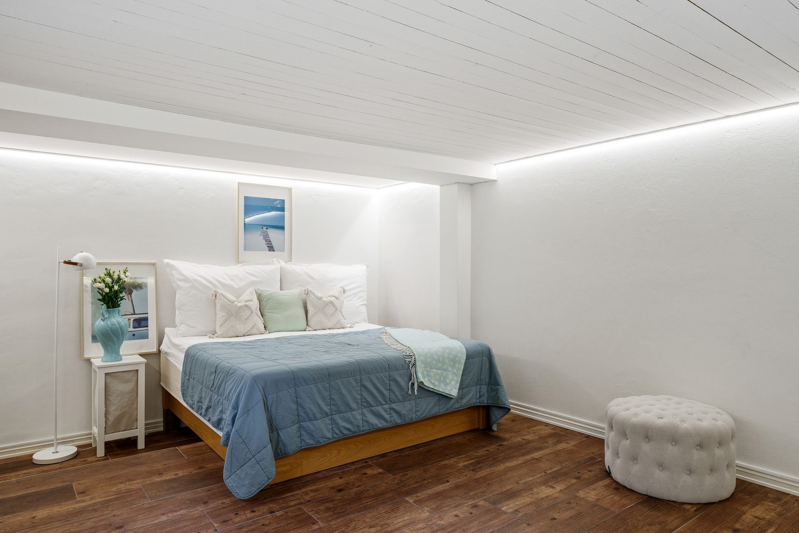 Kjellerommet er innredet som ekstra gjesterom (ikke godkjent for varig opphold). Galleribilde