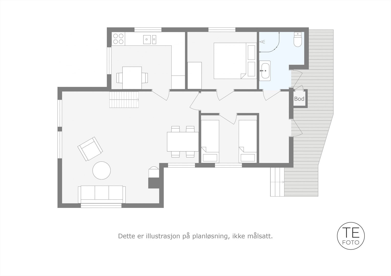 Plantegning hovedetasjen Galleribilde