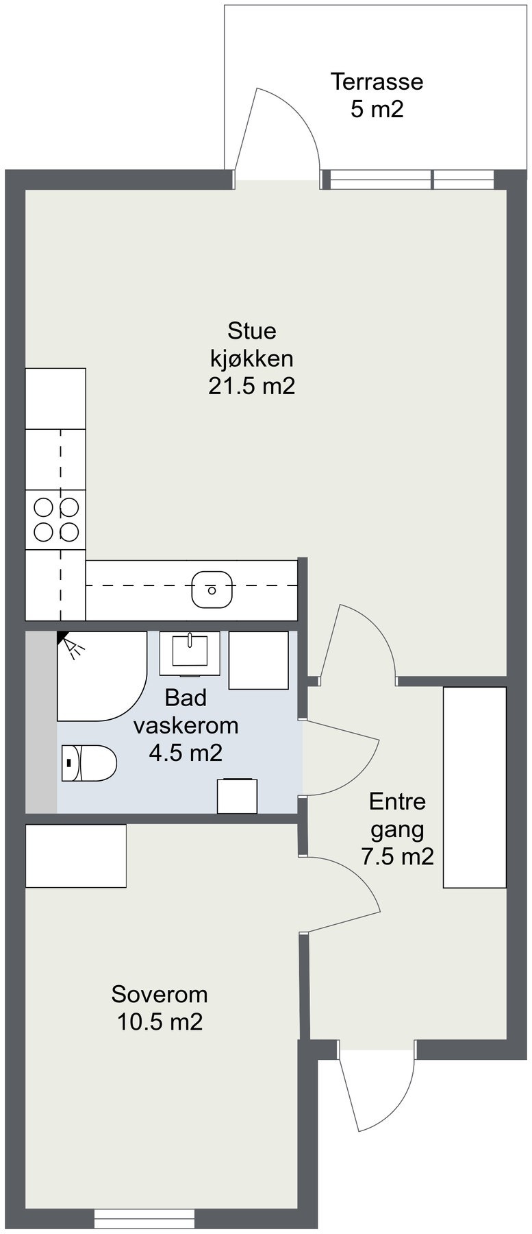 Planskisse 1.etasje. Galleribilde