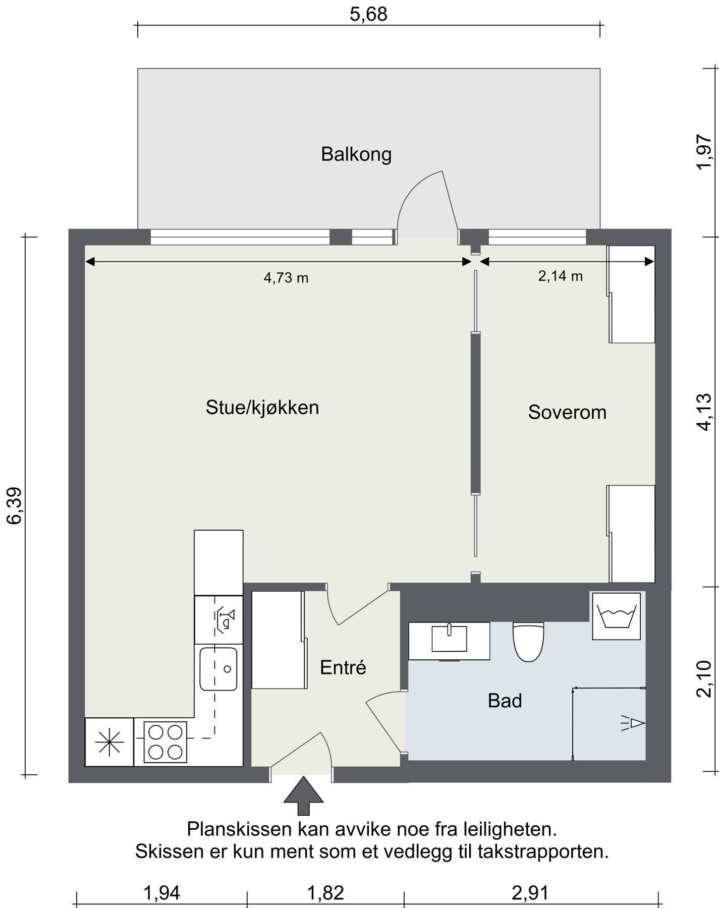 La oss starte med plantegningen så du får orientert deg. Galleribilde