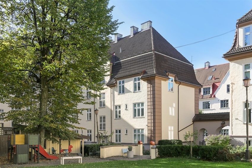 Borettslaget har et nydelig gårdsrom. Galleribilde