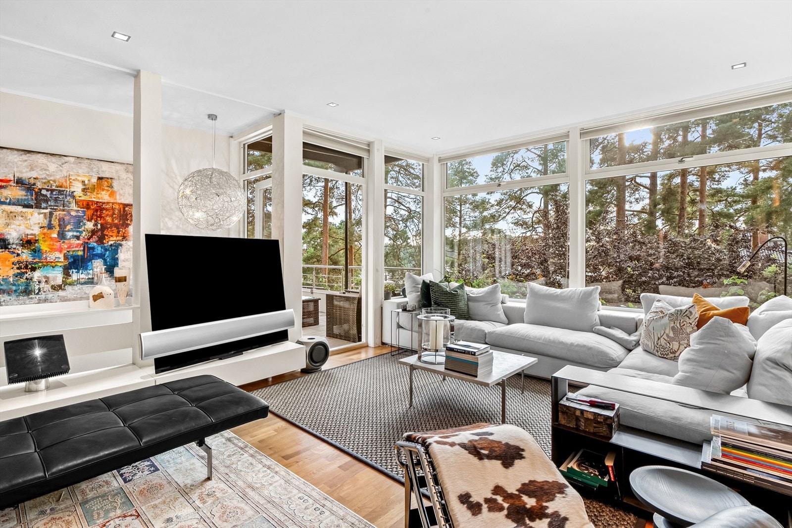 Utpreget bruk av downlights Galleribilde