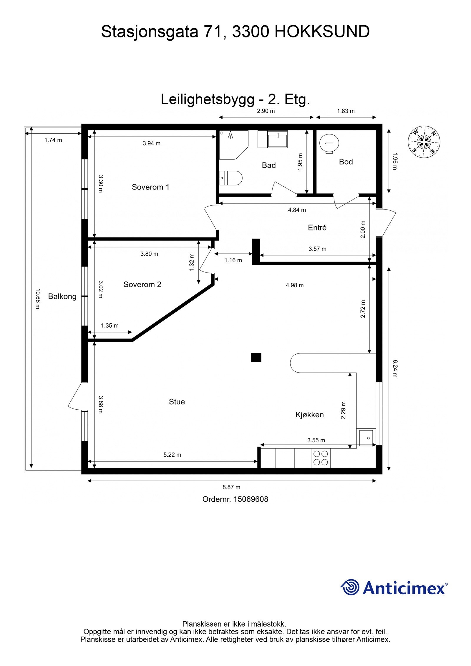 Plantegning - 2. Etg Galleribilde