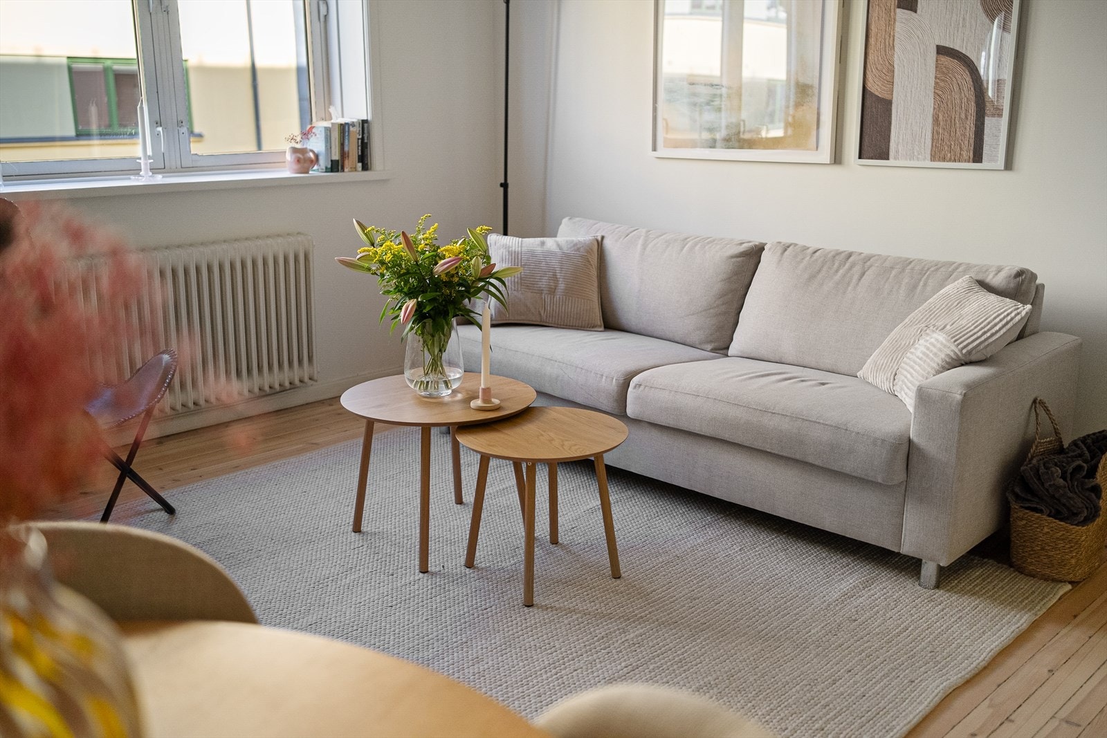 Leiligheten har originalt tregulv som er slipt og behandlet i 2025 Galleribilde