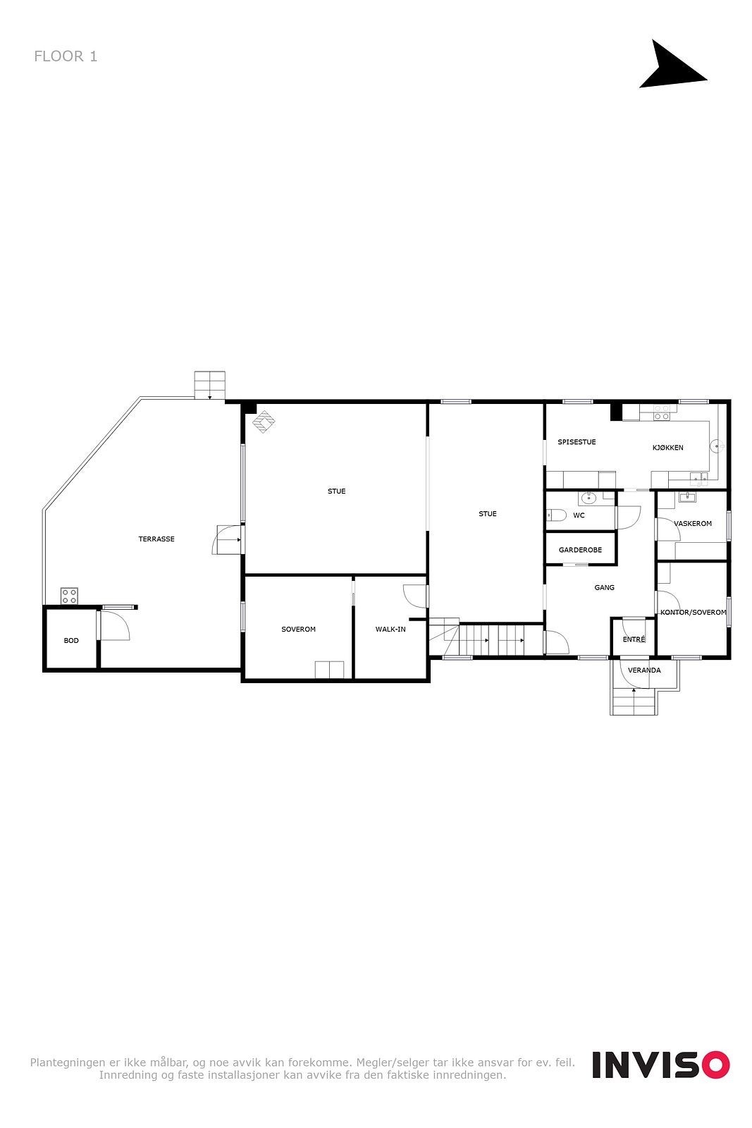 Plantegning 1. etasje. Galleribilde