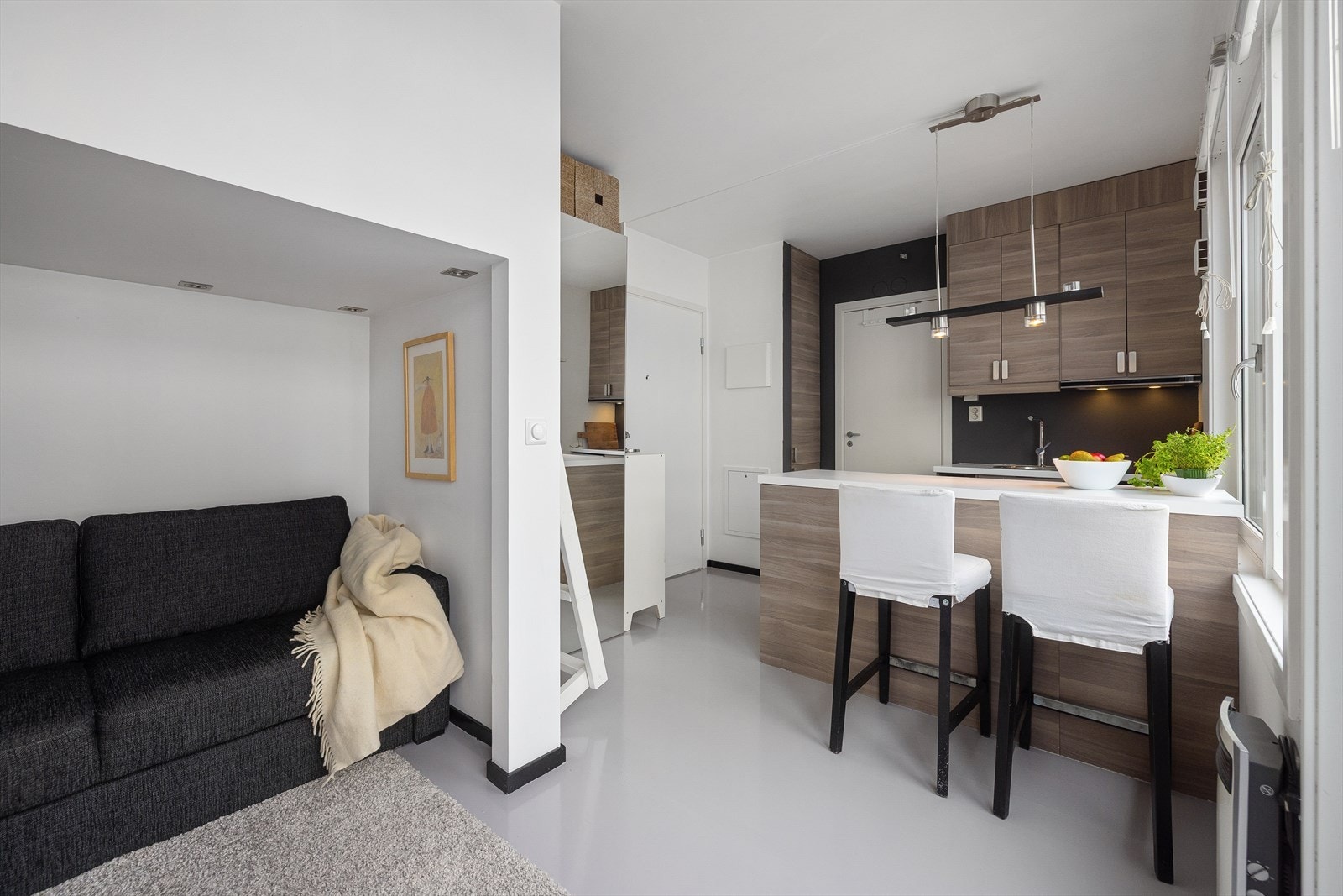 Hems over deler av stuen på 2,4 kvm. Galleribilde