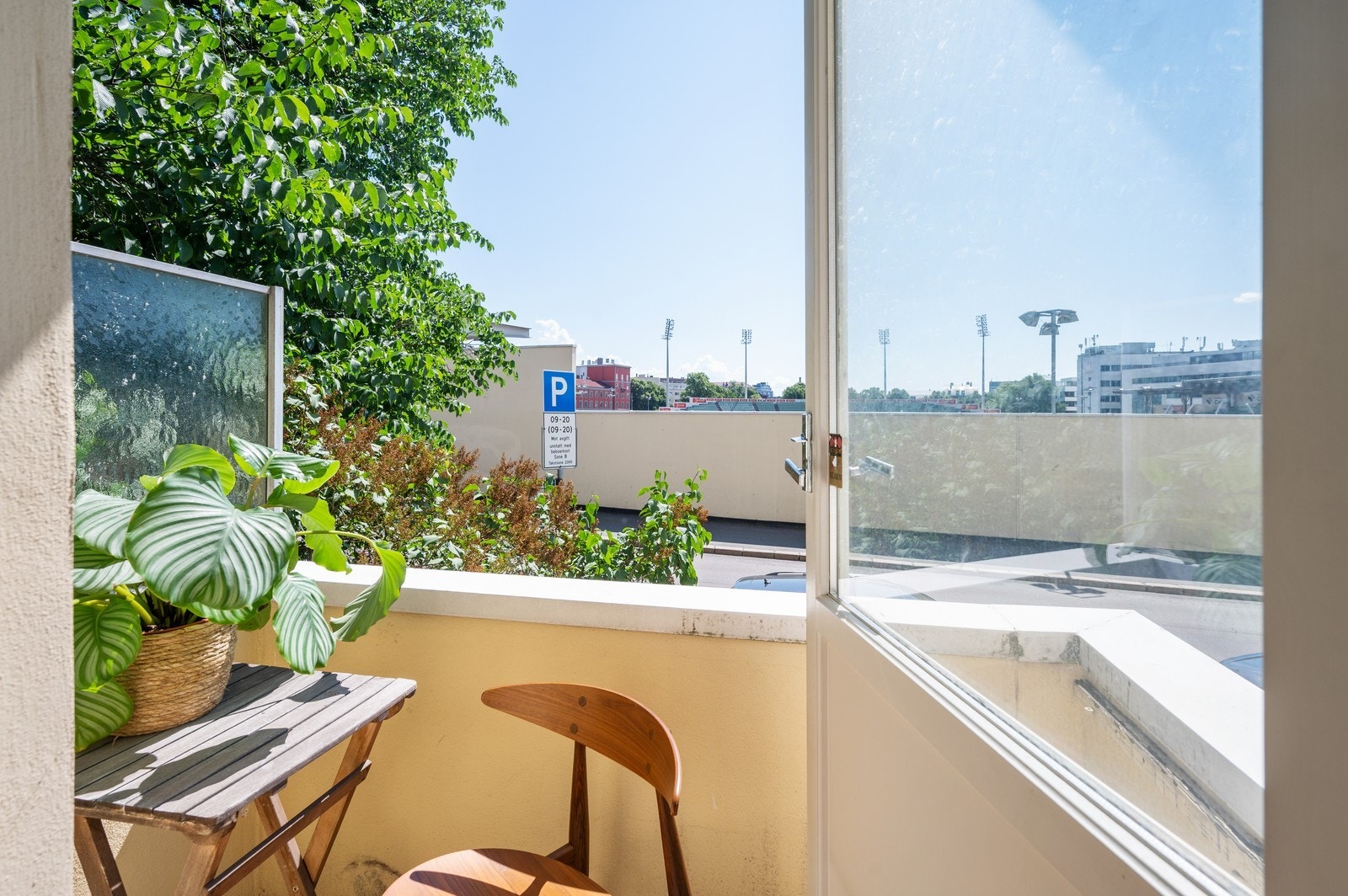 Hyggelig balkong som vender mot Bislett stadion! Galleribilde