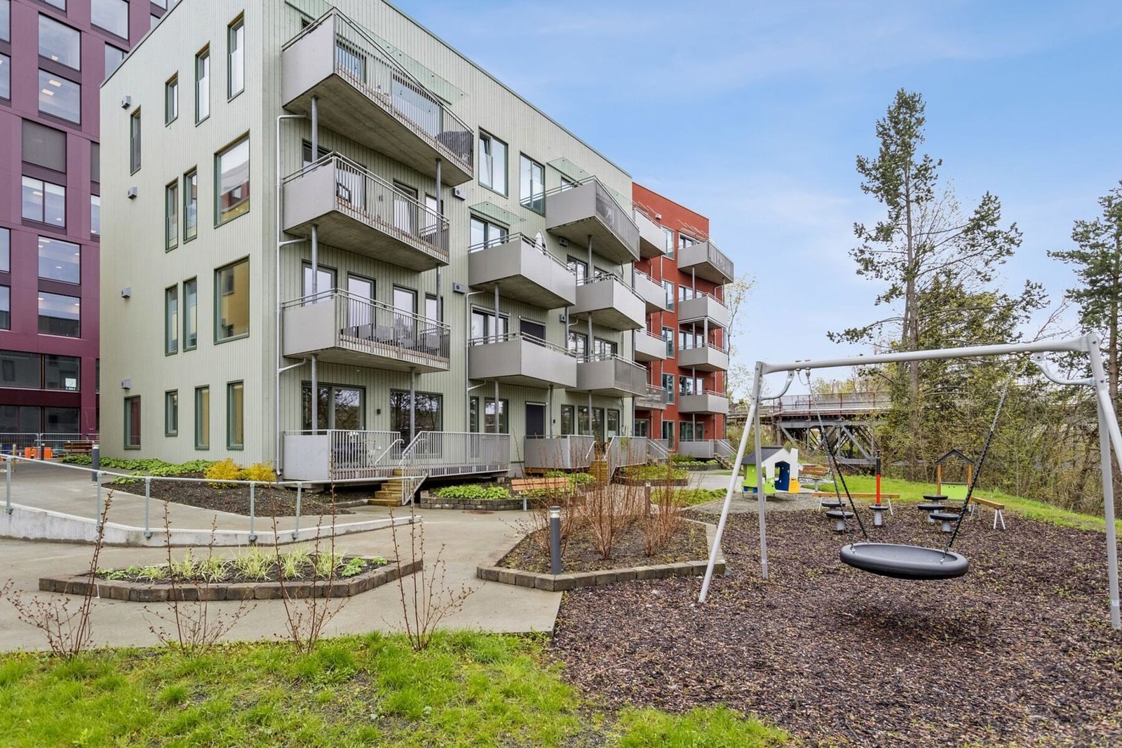 Pent opparbeidet område rundt sameiet. Galleribilde