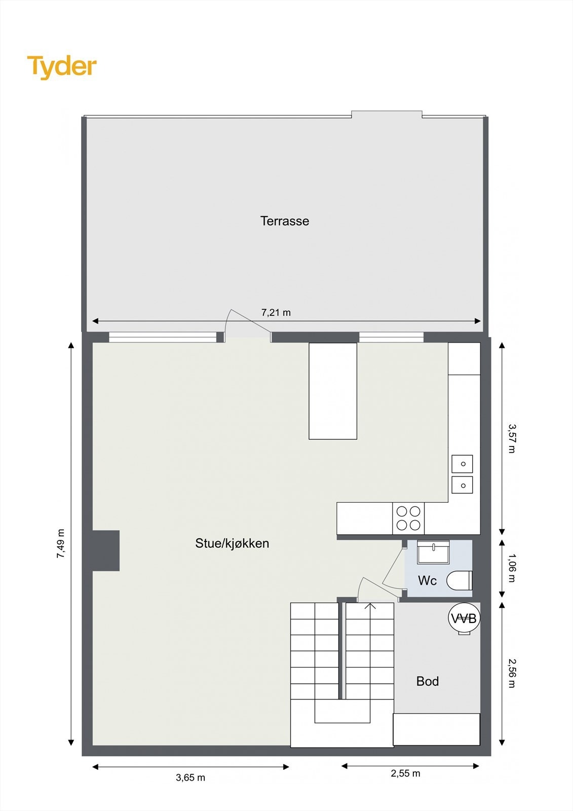 Planskisse underetasje. Galleribilde