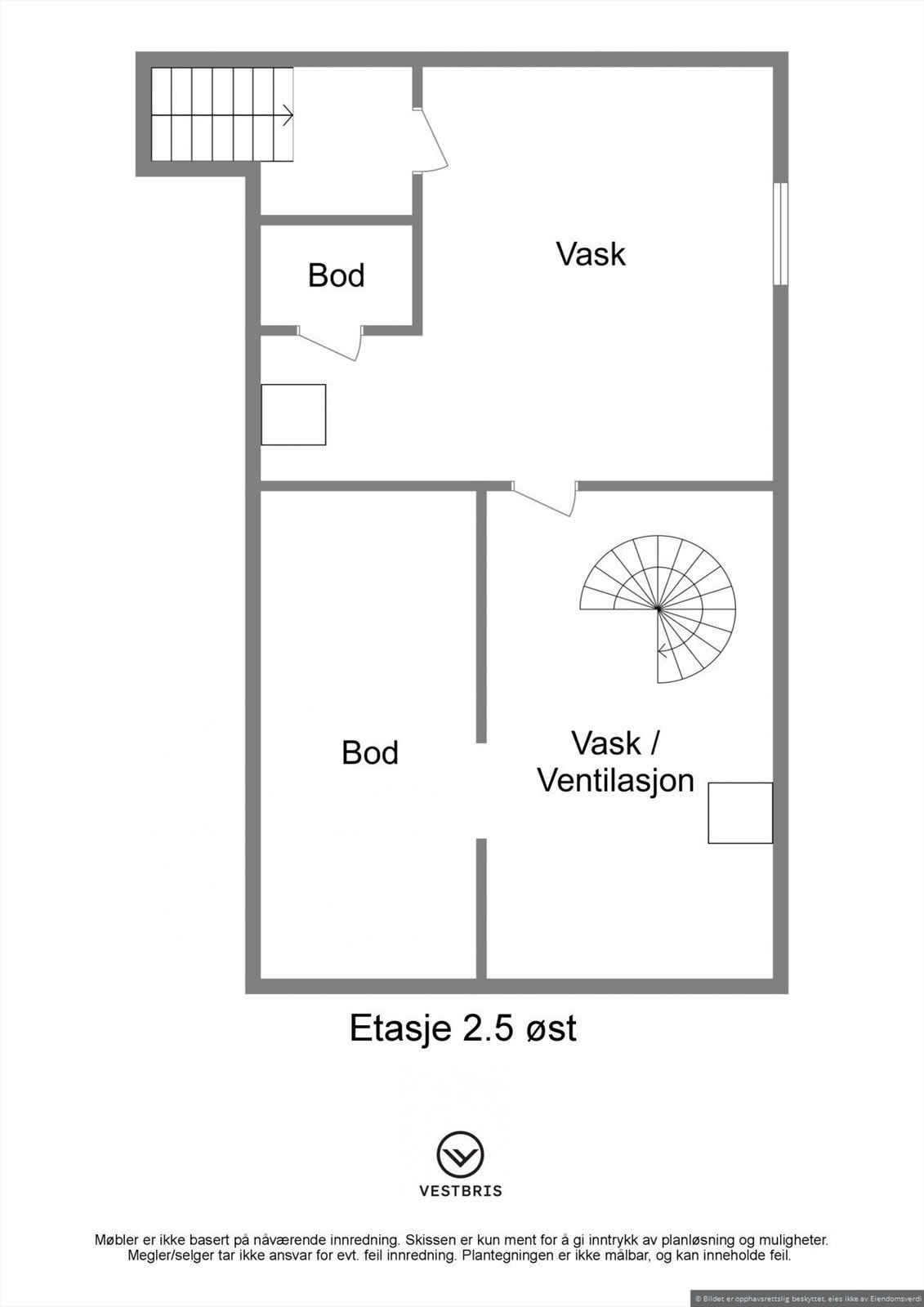 Plan 2,5 etasje øst Galleribilde