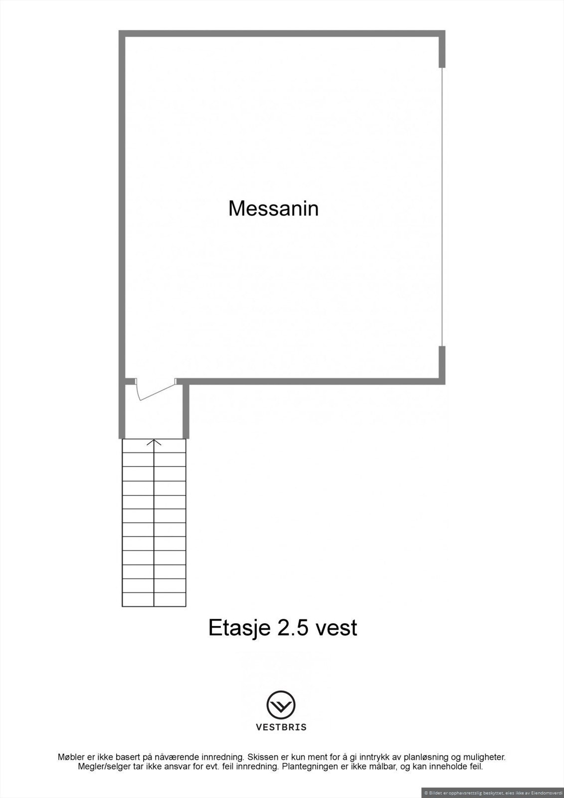 Plan 2,5 etasje vest Galleribilde