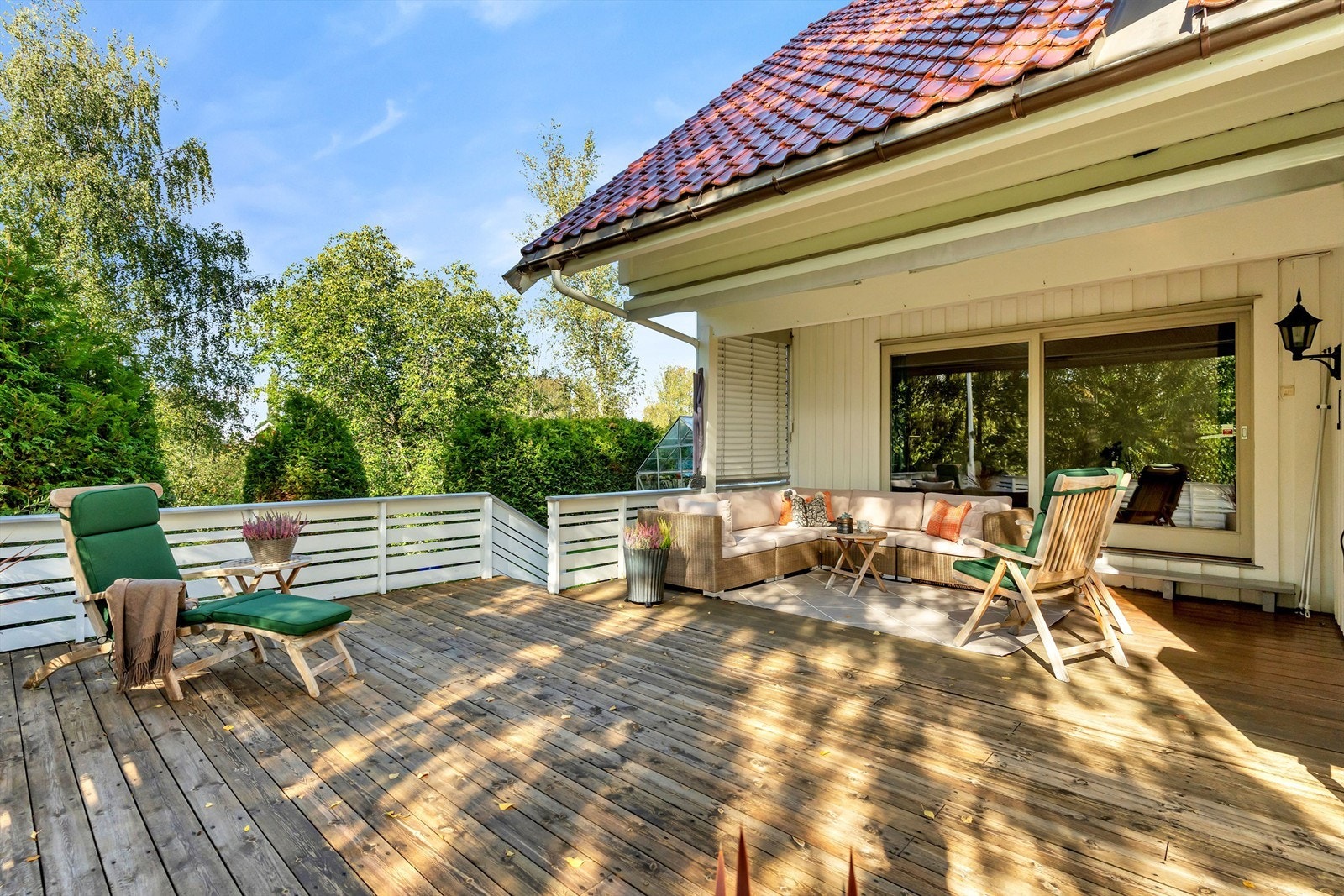 Terrasseområdet har en usjenert beliggenhet med lite innsyn Galleribilde