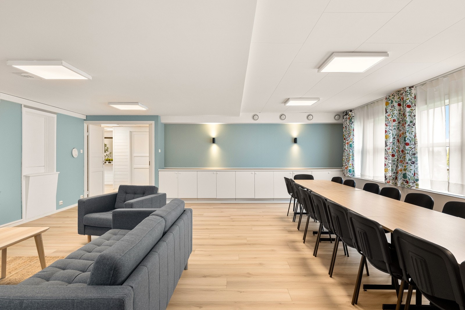 Borettslaget har stort selskapslokale for utleie til beboerne. Galleribilde