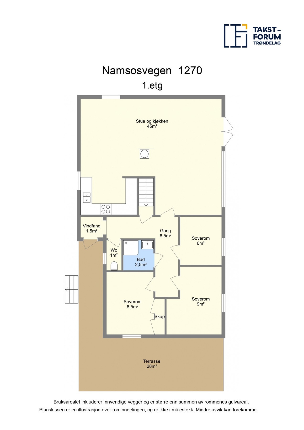 Planløsning 1. etg Galleribilde