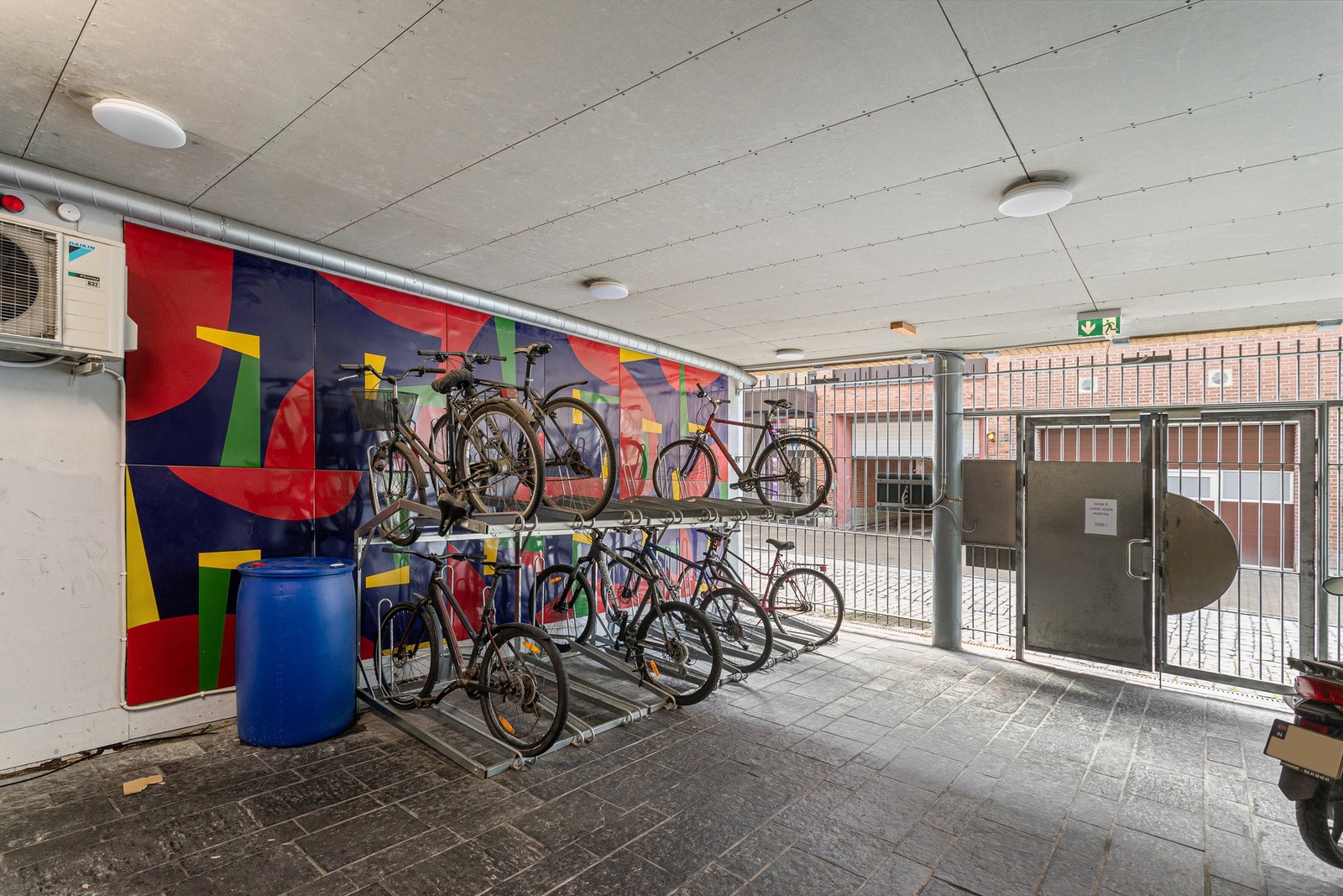 Svært praktisk sykkellagring for beboerne i sameiet. Galleribilde