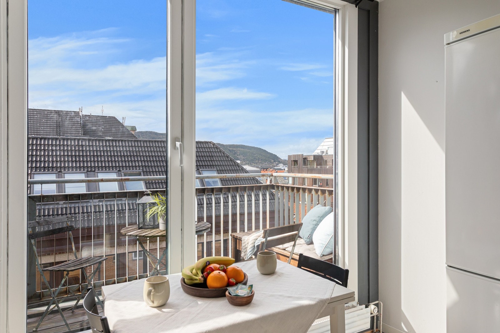 Dette er ikke den værste plassen å nyte morgenkaffen på. Galleribilde