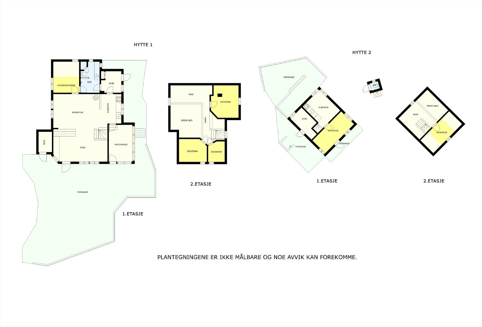 Plantegning hovedhytte og anneks Galleribilde