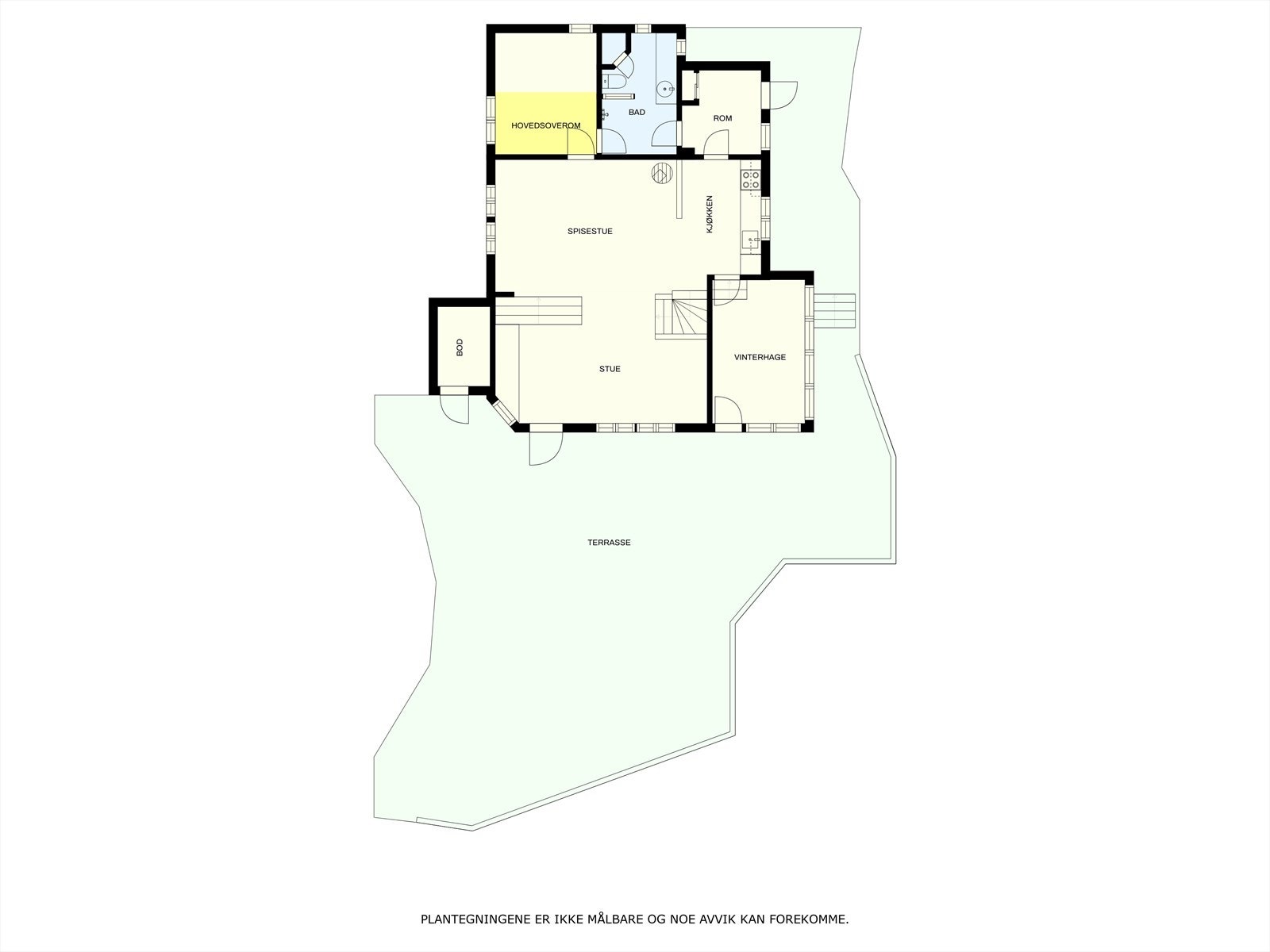 Plantegning 1. etg hovedhytten Galleribilde