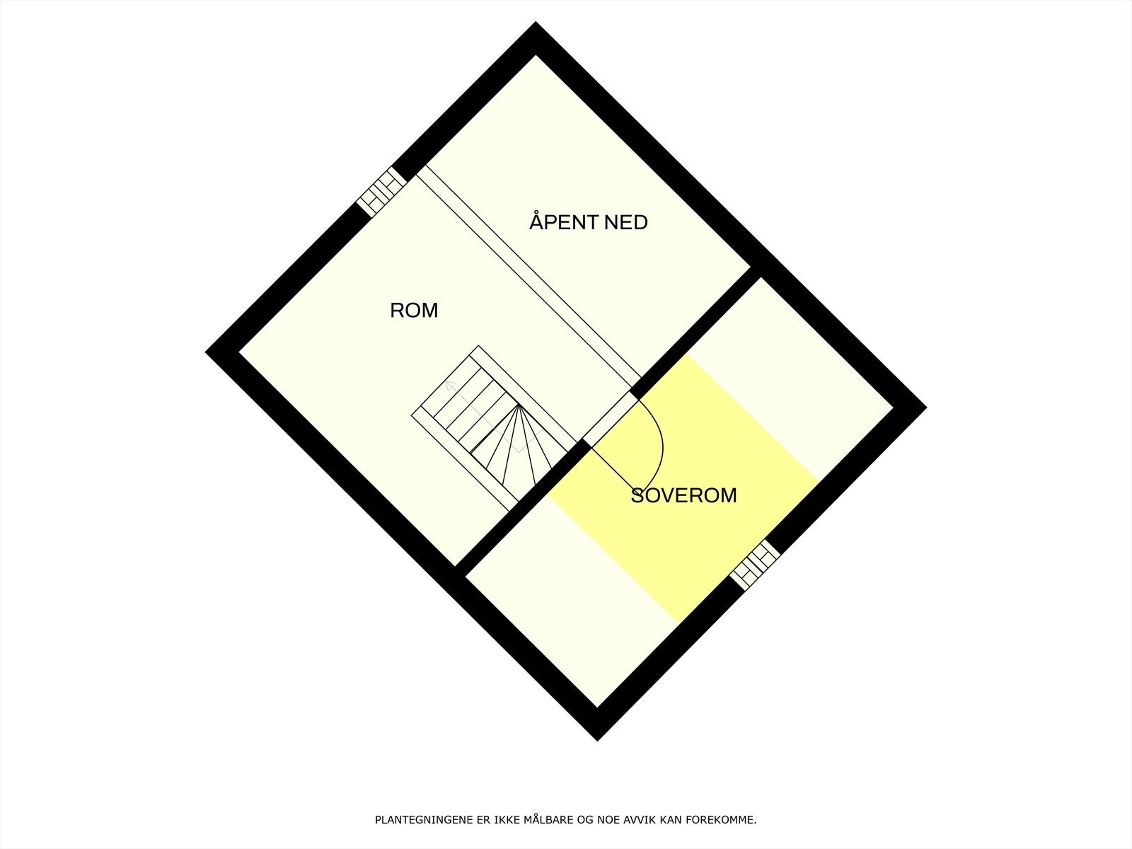 Plantegning loft i annekset Galleribilde