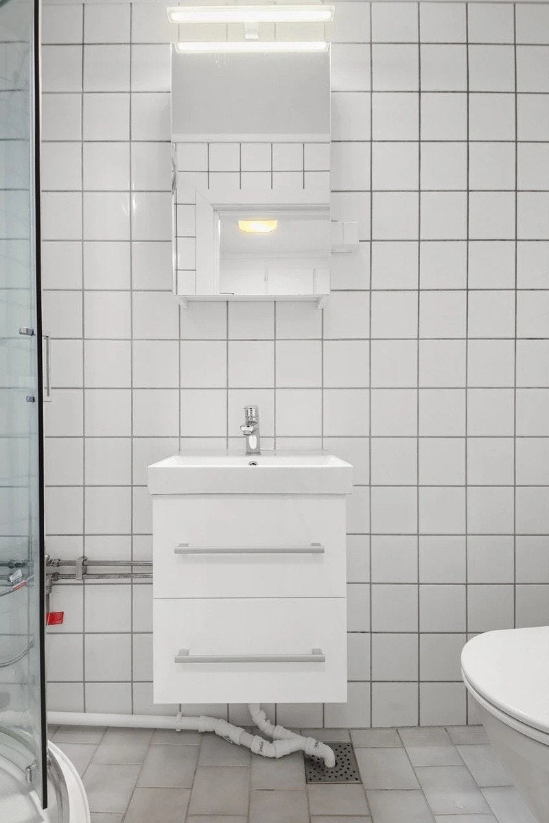 Flislagt bad med gulvvarme Galleribilde