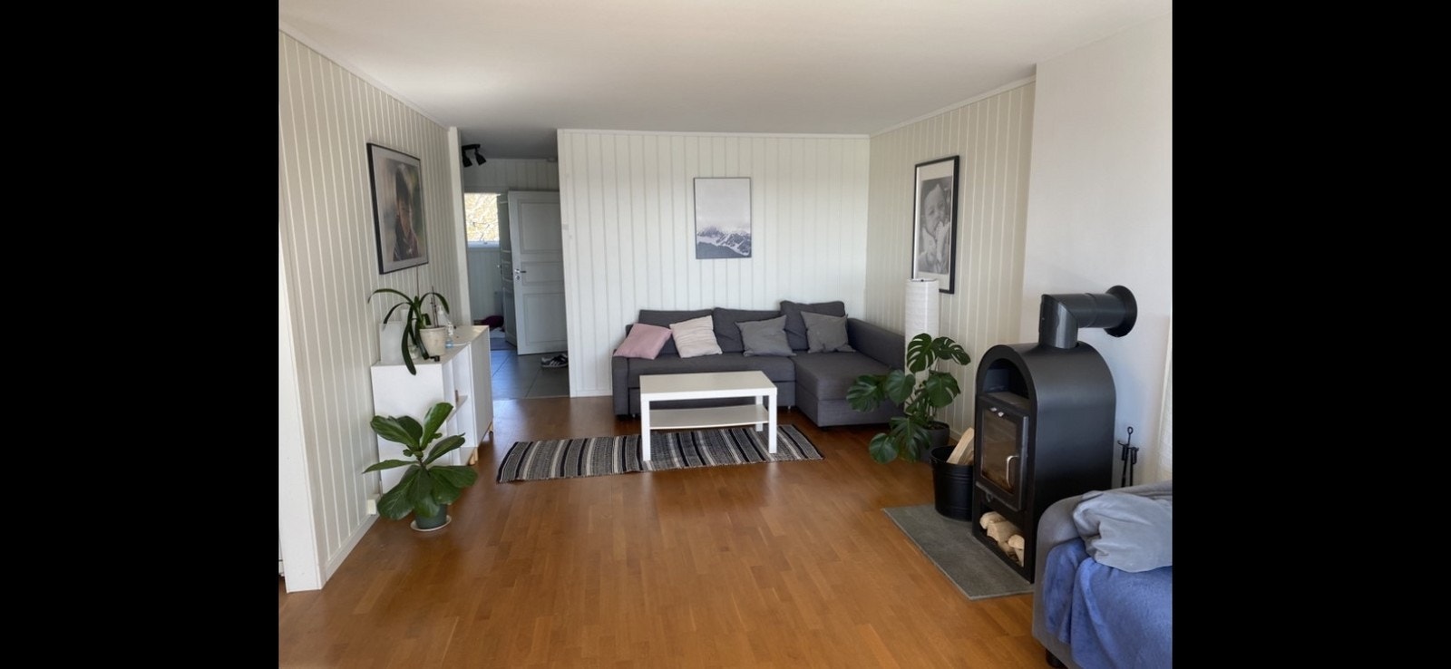 Stue - med peis for vedfyring Galleribilde