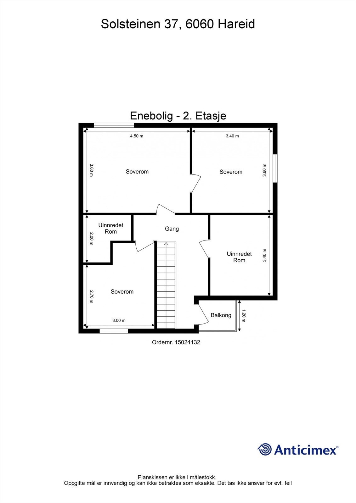 Det er nå tillaget bad i det minste uinnredede rommet i loftetasjen. Galleribilde