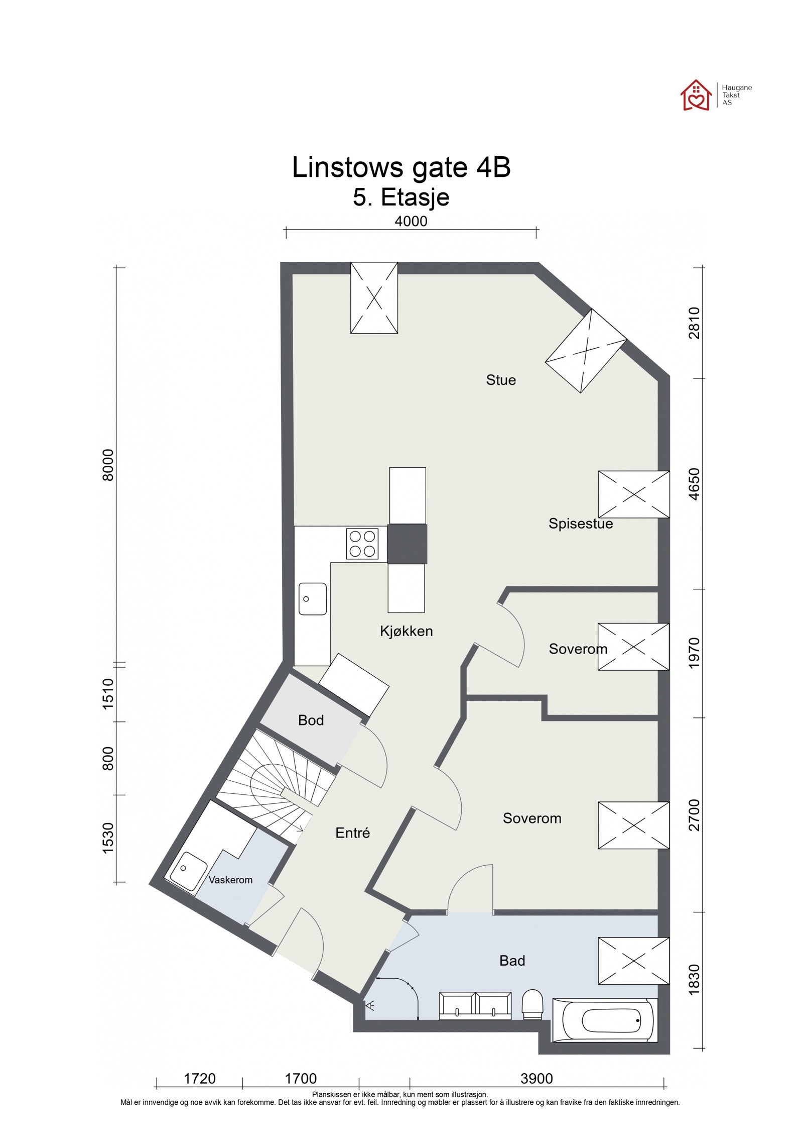 Planskisse 5.etasje. Galleribilde