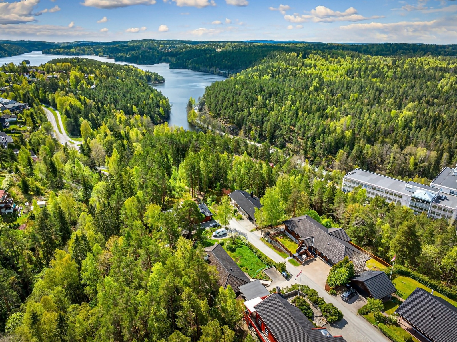 Stille og rolig område uten trafikk, nederst i blindvei Galleribilde