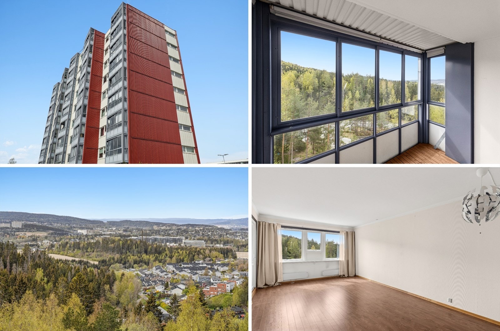 Velkommen til visning i Grevlingvegen 1 - En romslig 2-roms med heis, garasje og innglasset balkong med naturskjønn utsikt - Populært og barnevennlig område! Galleribilde