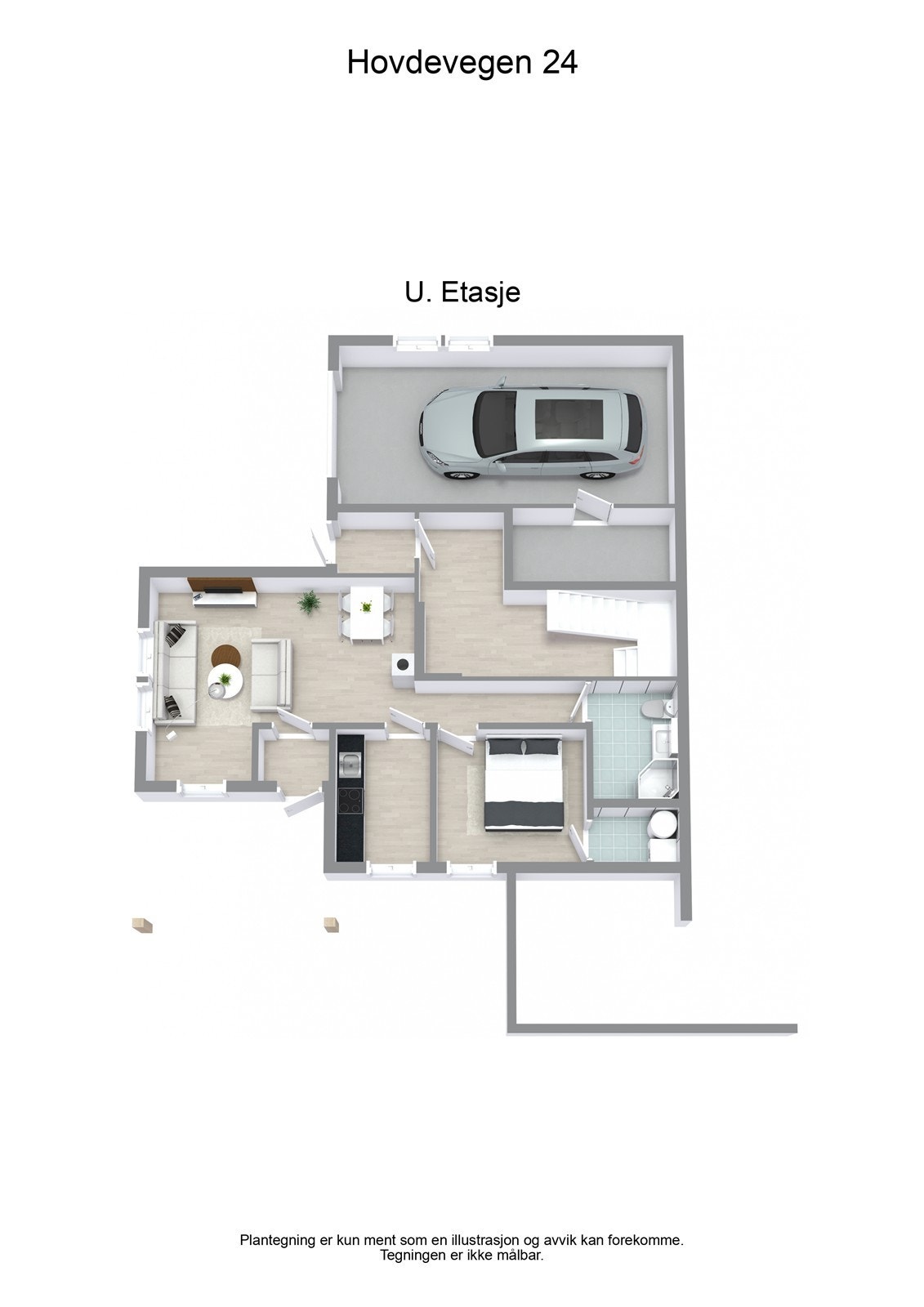Planskisse (3D) - Kjeller Galleribilde