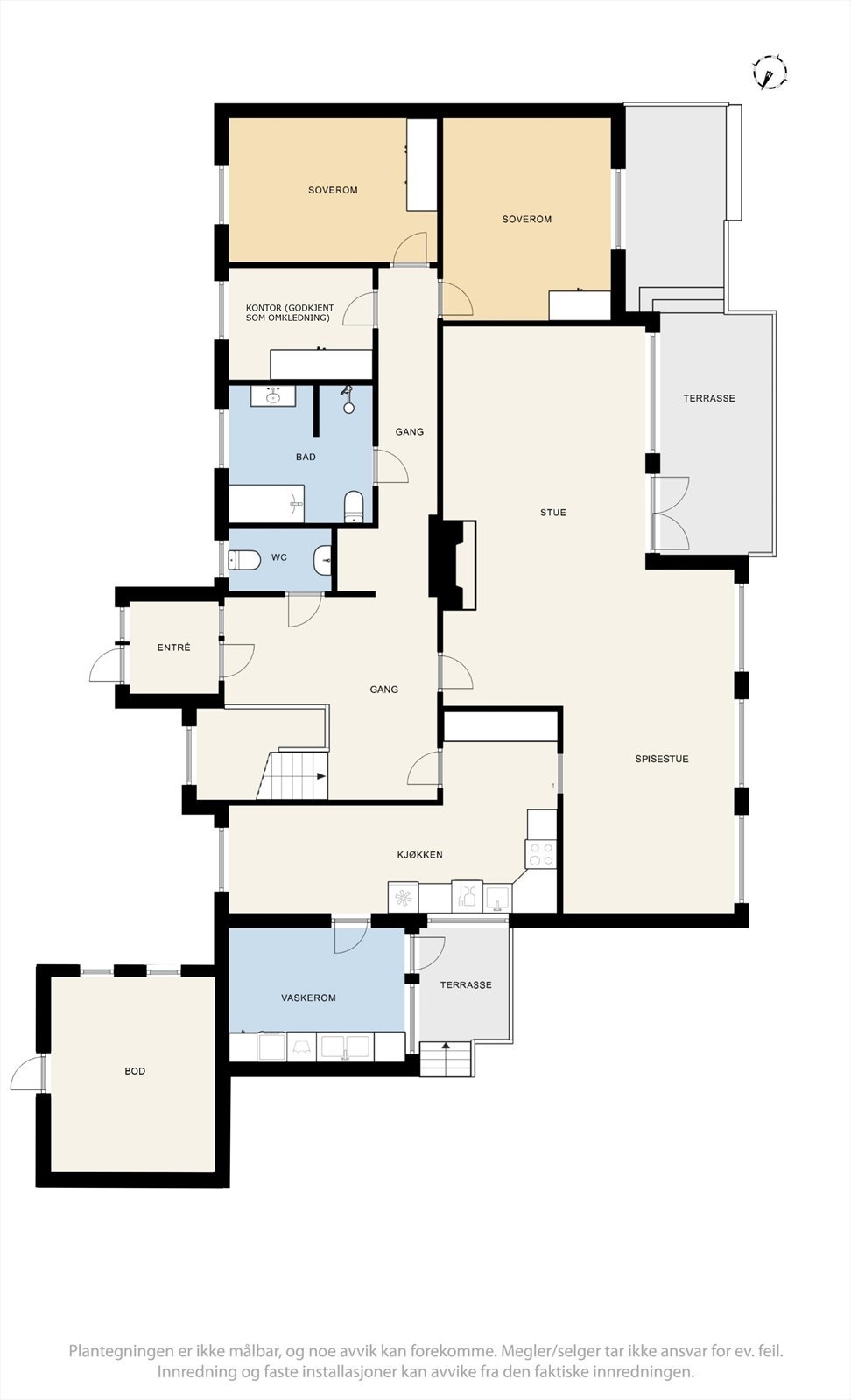 Plantegning 1. etasje Galleribilde