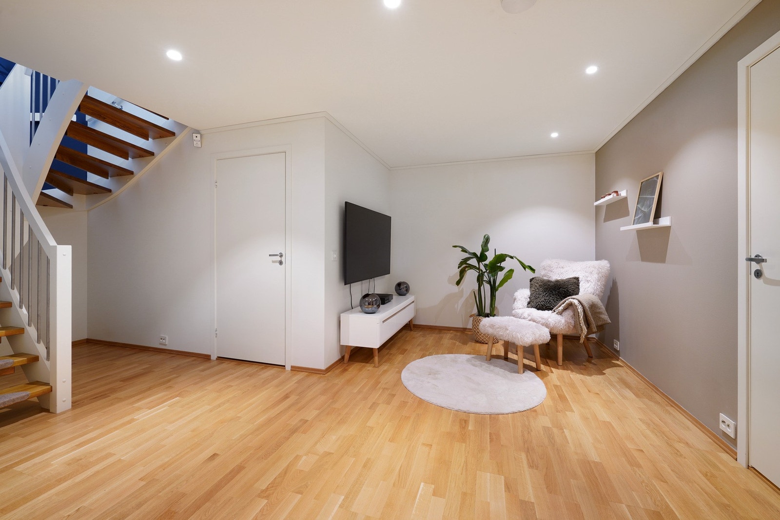 Hall som benyttes som tv-stue Galleribilde
