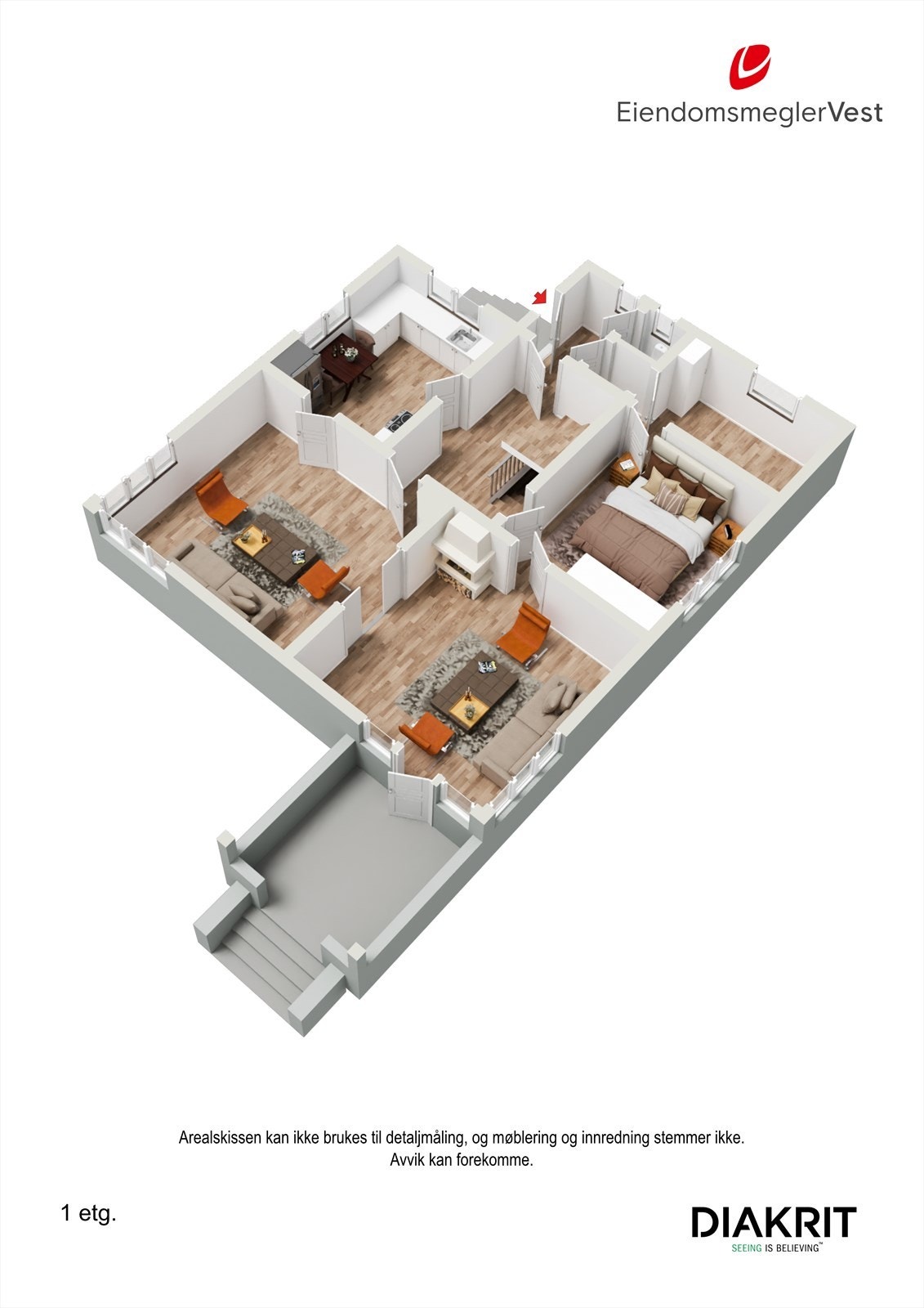 Plantegning 1. etg. Galleribilde