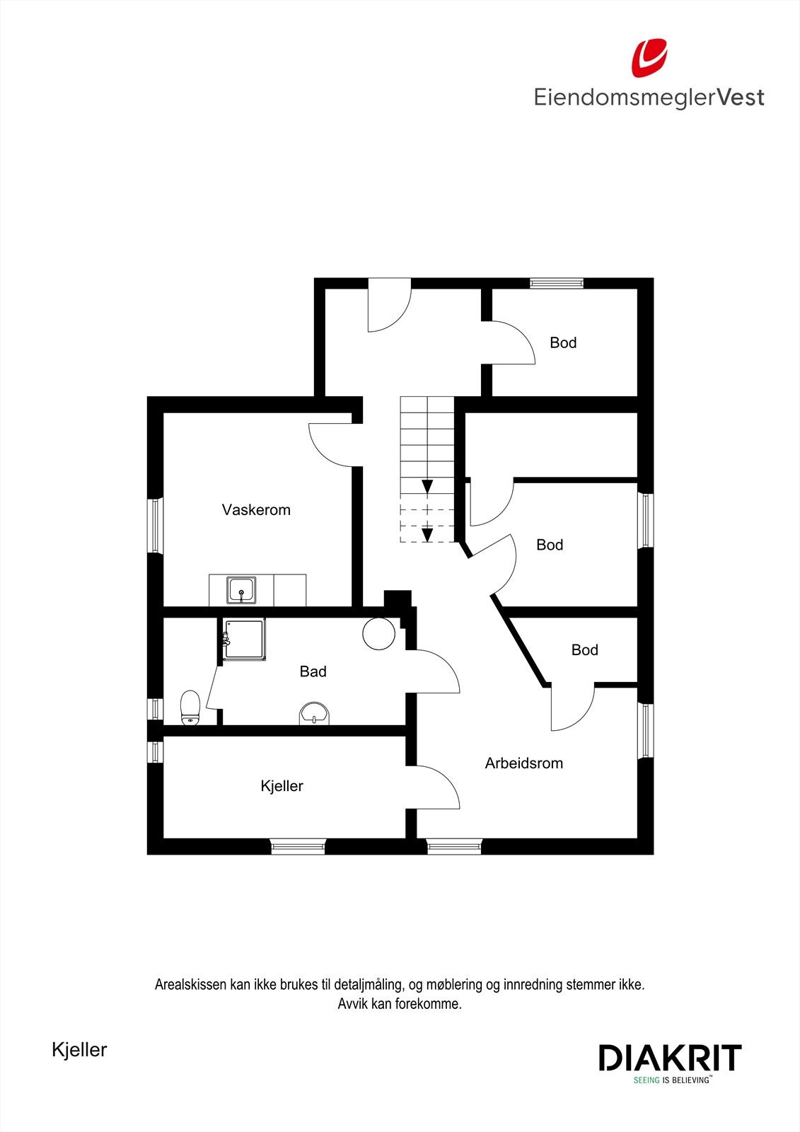 Plantegning u-etg. Galleribilde