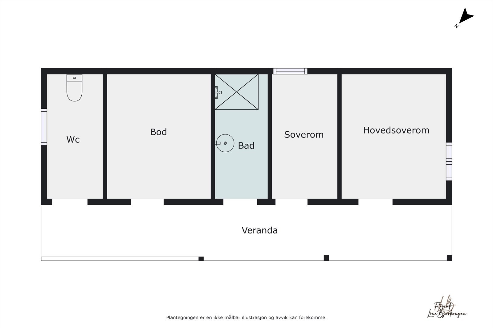 Plantegning anneks. Galleribilde