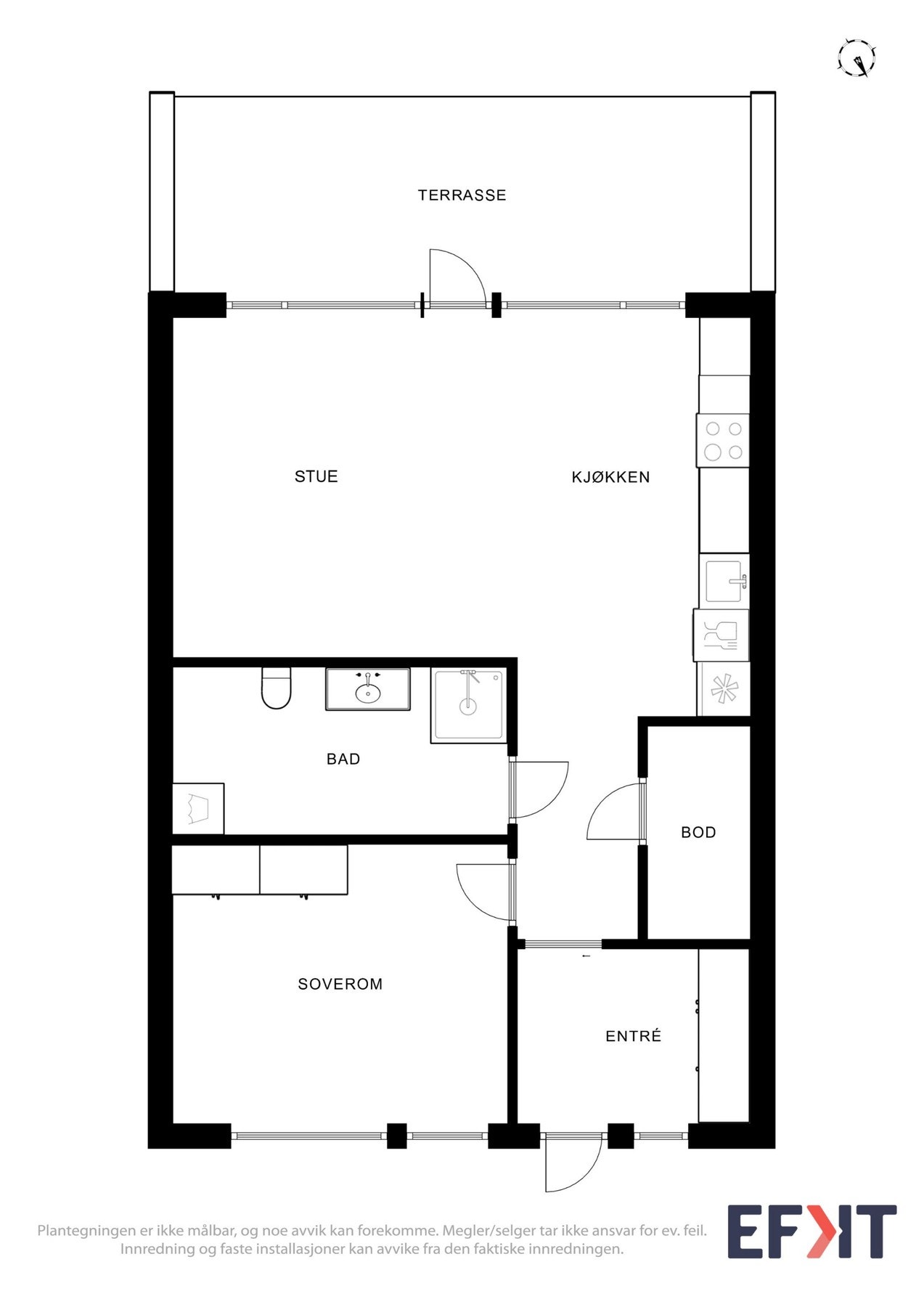 La oss ta en titt på leiligheten. Galleribilde