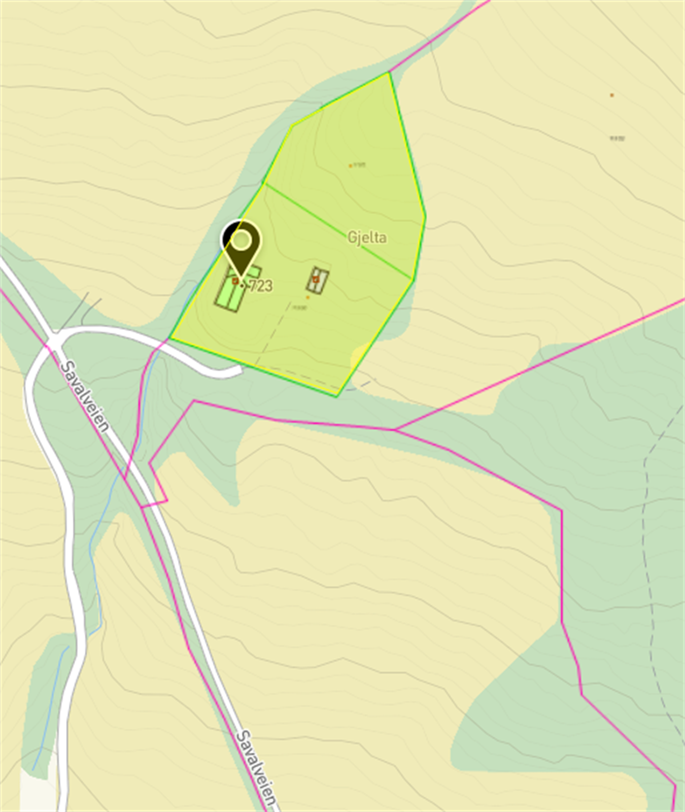 Kartutsnitt - Hele eiendommen Galleribilde