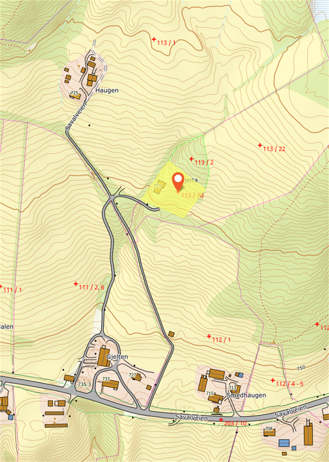 Stor tomt på 3 256,5 m2 med god distanse fra naboeiendommer Galleribilde