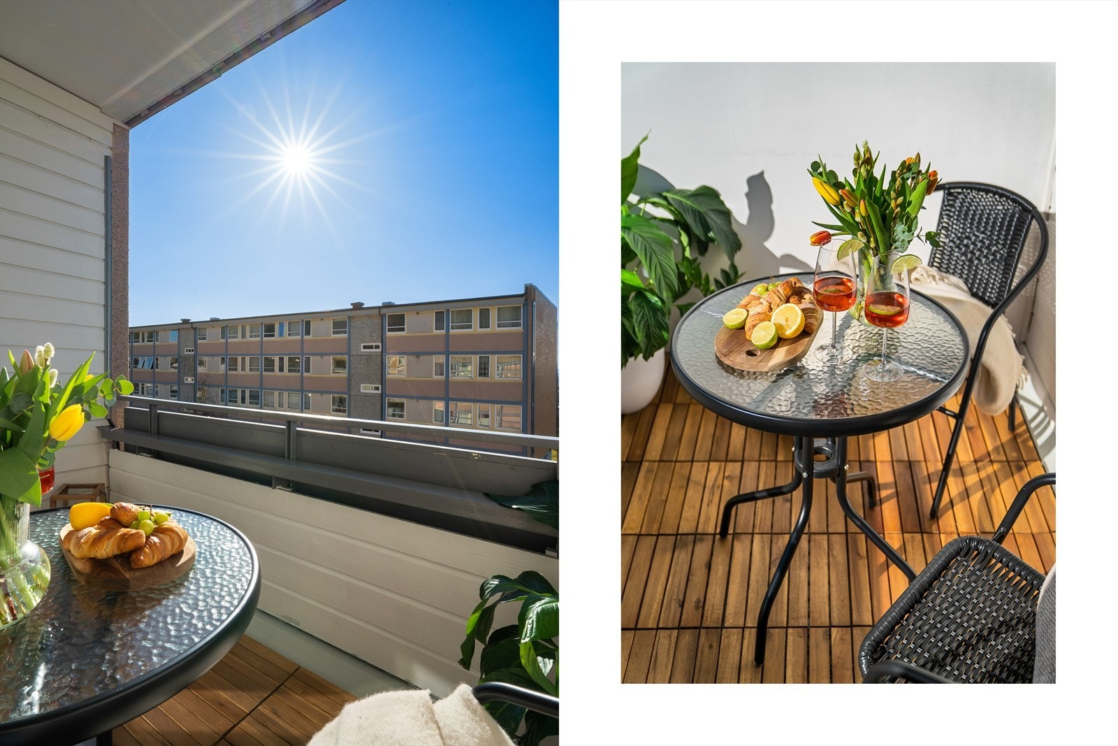 - Balkongen ligger vestvendt, noe som bidrar til at du kan nyte svært gode solforhold midtsommers - Galleribilde