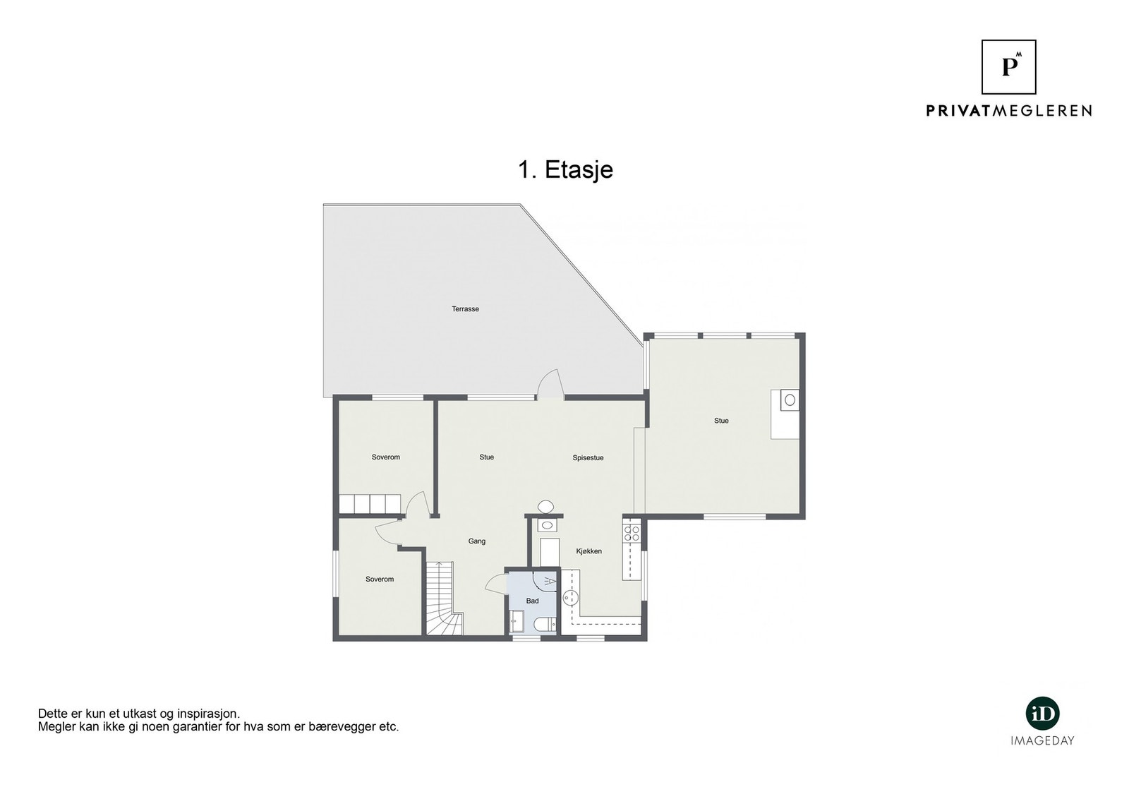 Plantegning hovedetasje Galleribilde