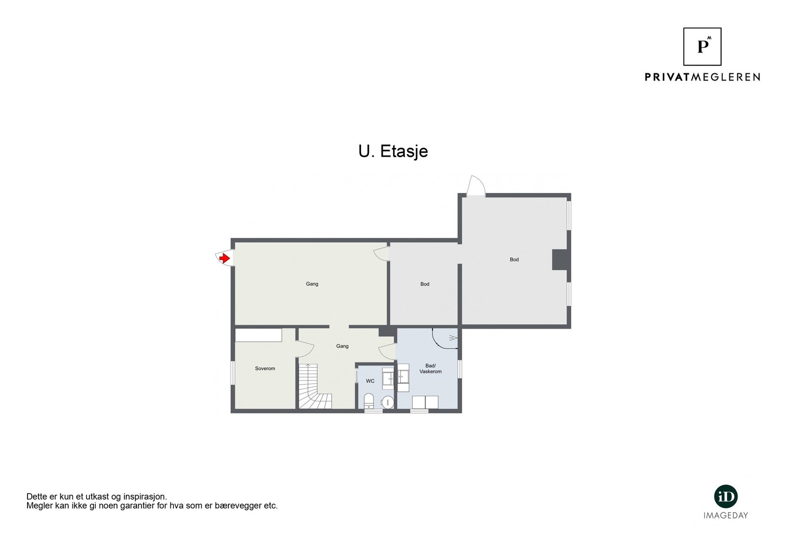 Plantegning underetasje Galleribilde