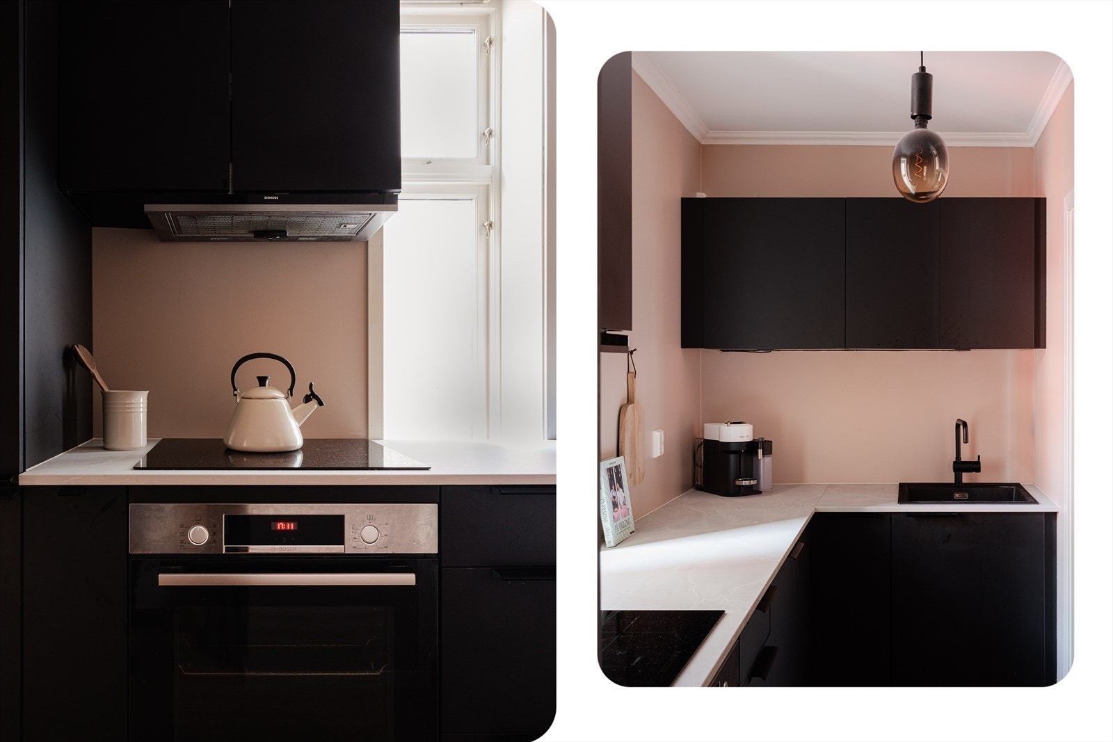 Kjøkkenet inneholder integrerte hvitevarer som stekeovn, platetopp, oppvaskmaskin m/ waterguard og kjøl- og fryseskap. Galleribilde