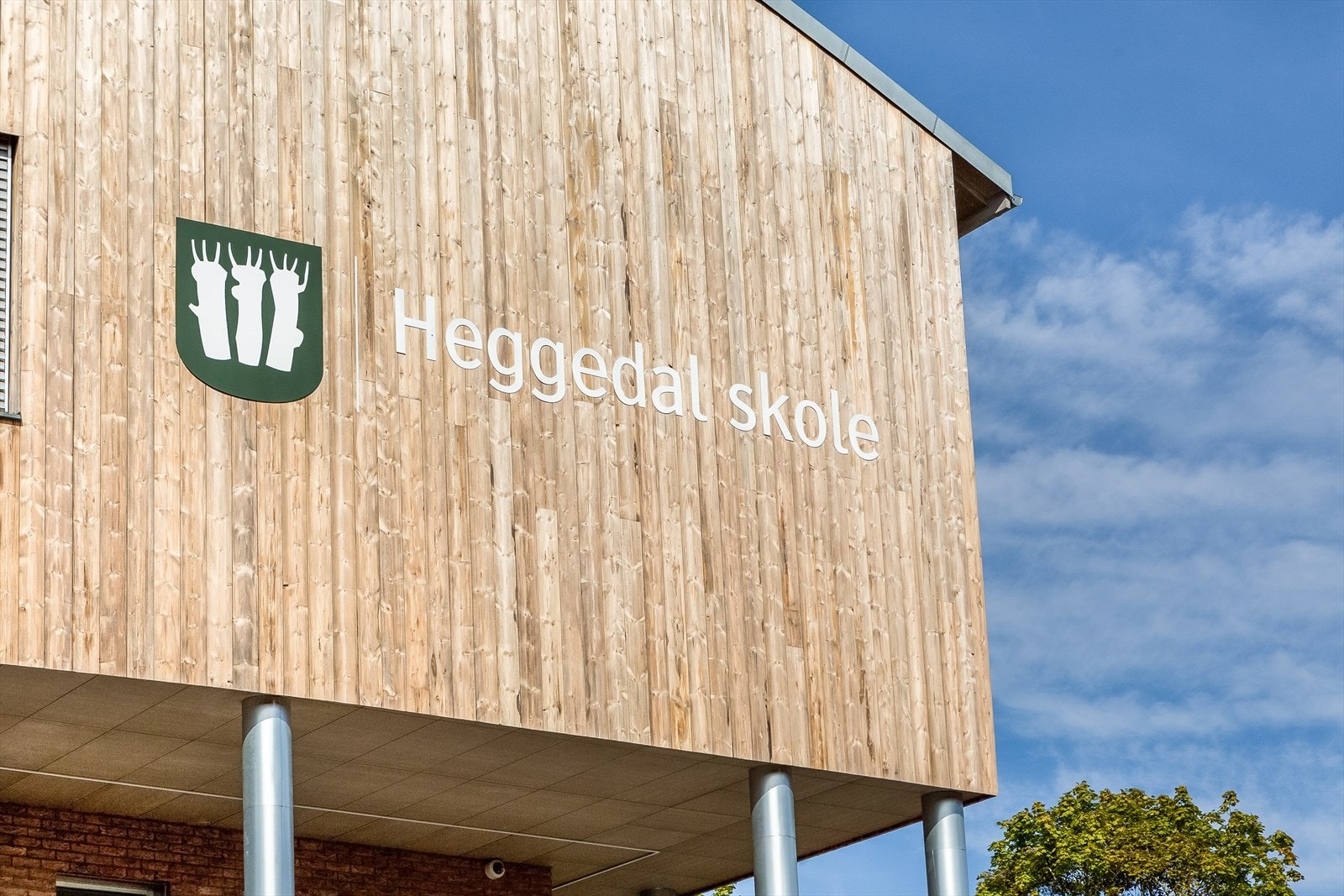 Tomten sokner til Heggedal skole, i gangavstand fra tomten. Galleribilde