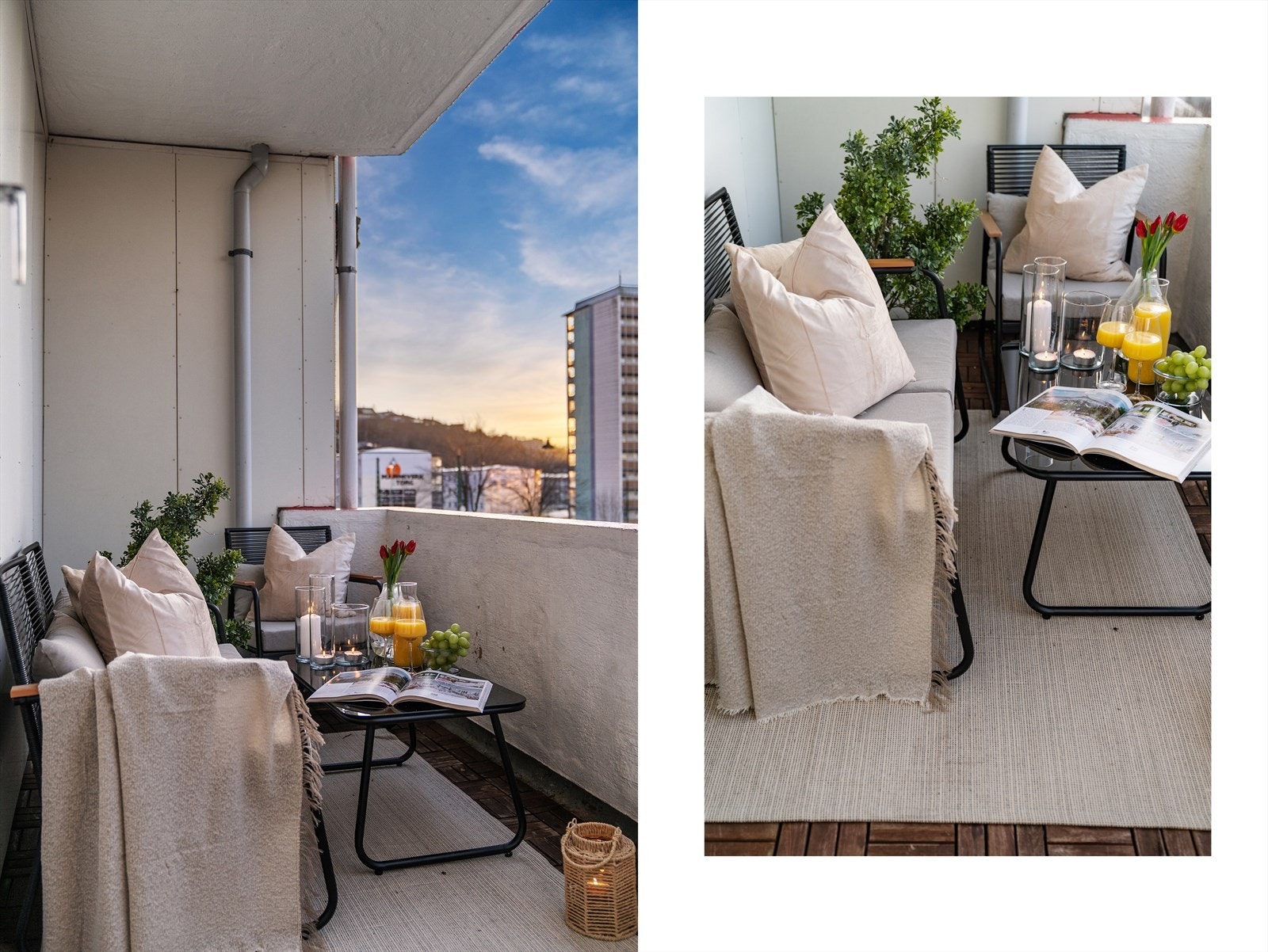 - Her har man fantastiske solforhold midtsommers og overbygg som skjermer for vær slik at møblementet kan stå ute - Galleribilde