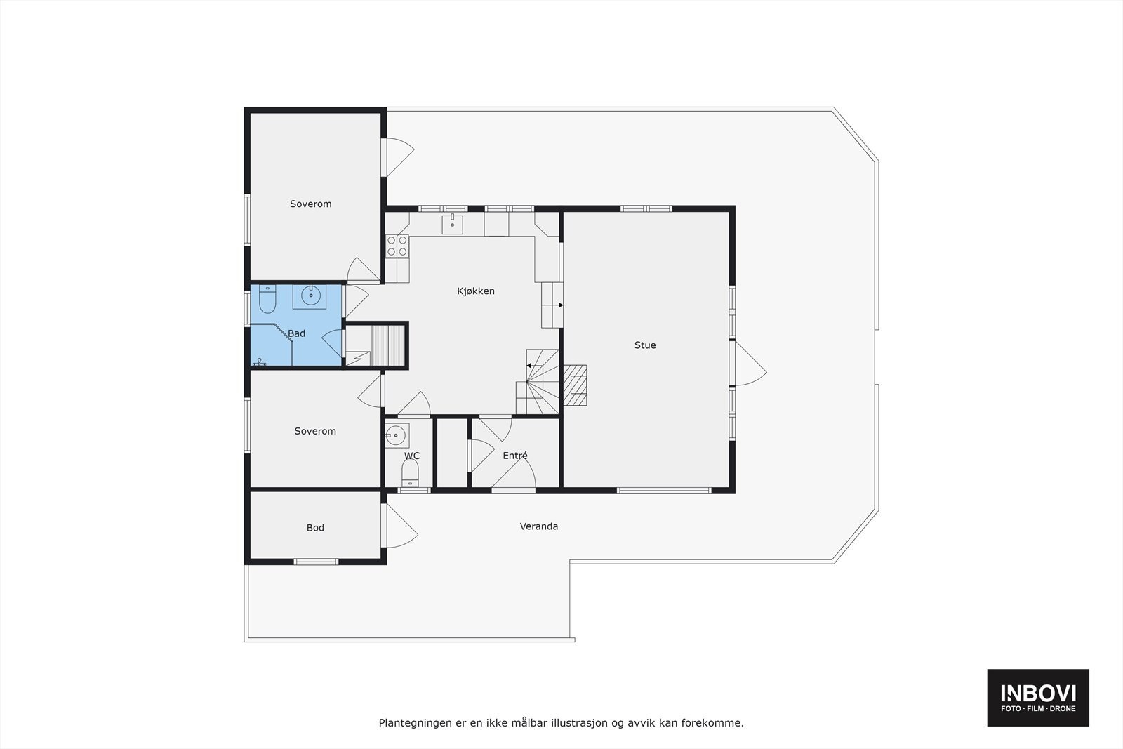Plantegning - Hovedetasje Galleribilde